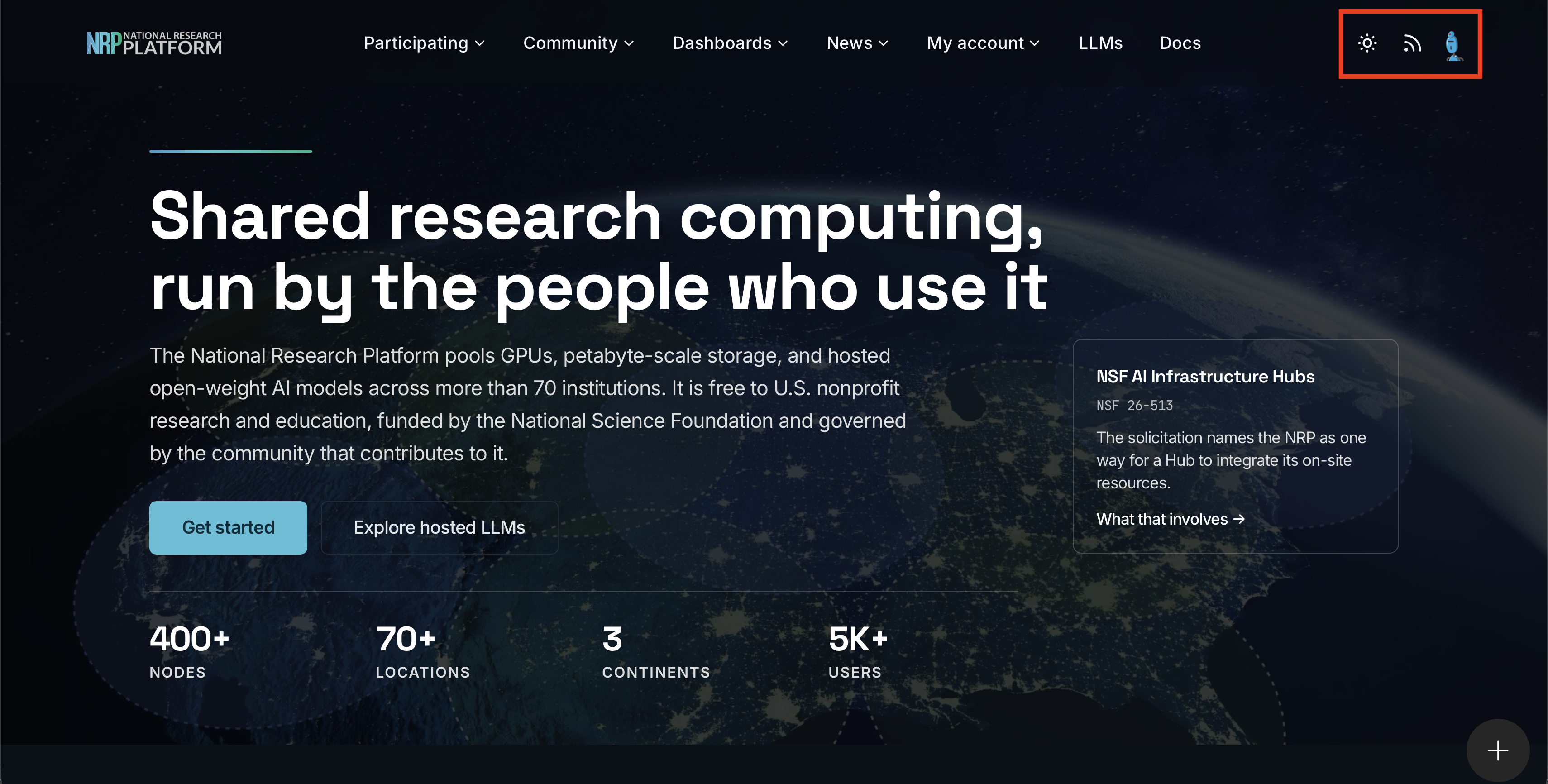 Signed into NRP Portal
