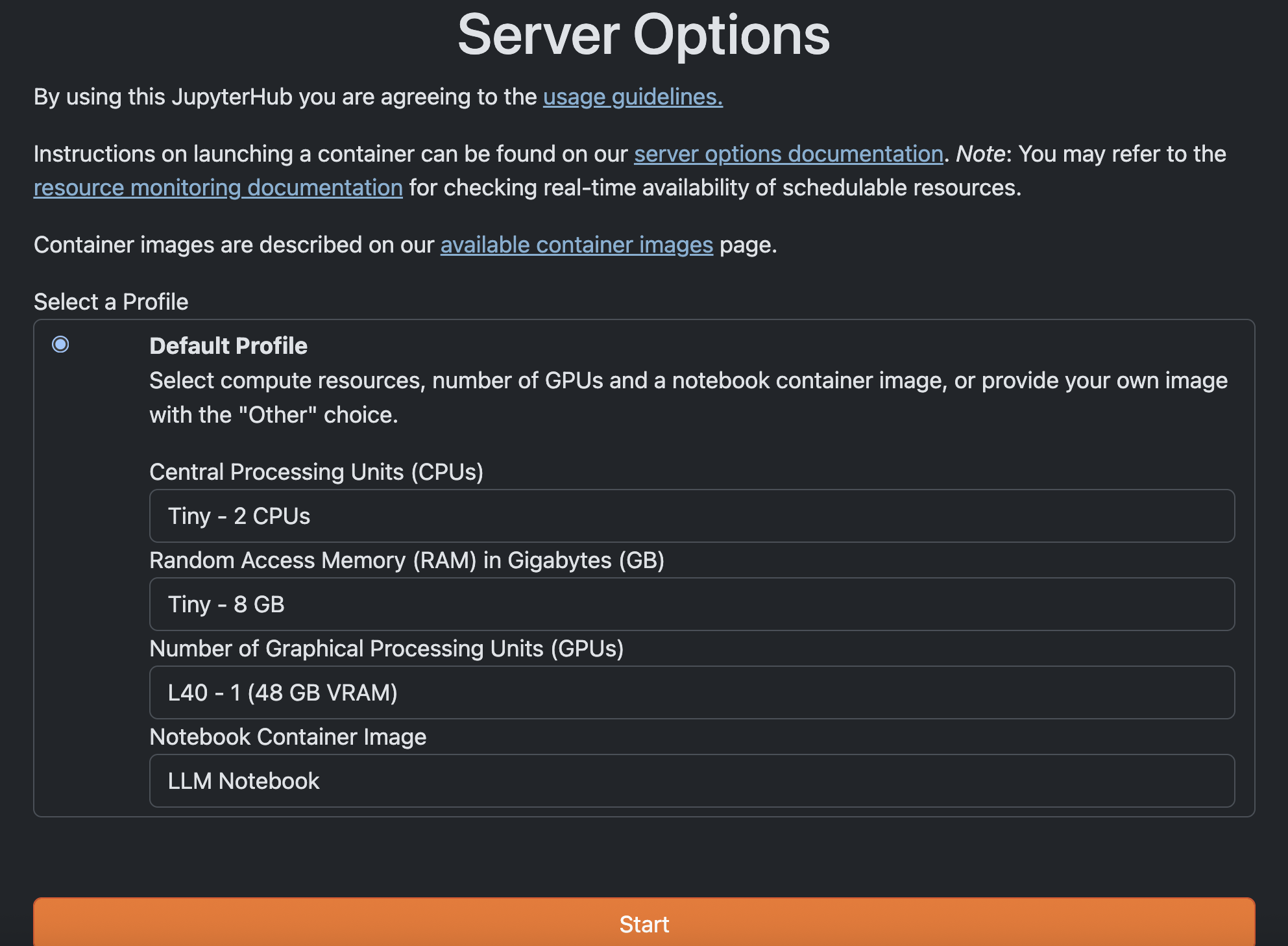 New notebook server options
